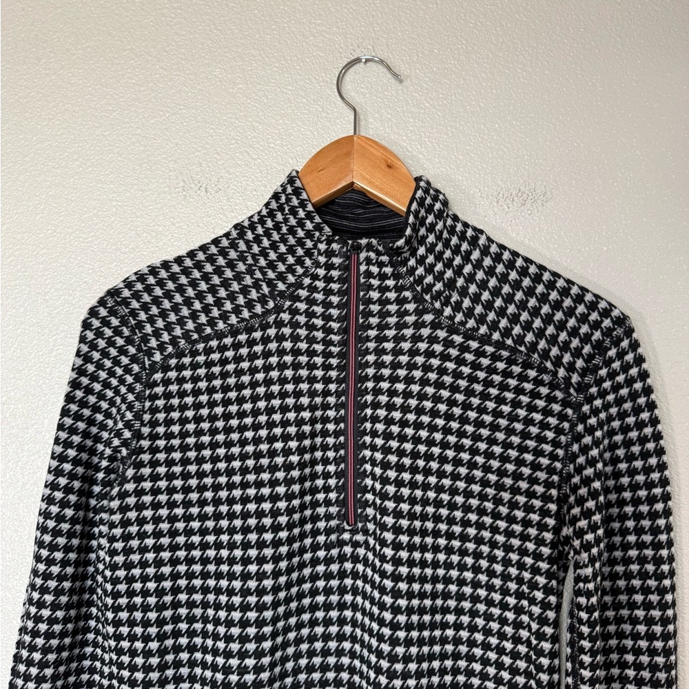 Smartwool Houndstooth Pattern 250 Base Layer Pull… - image 4